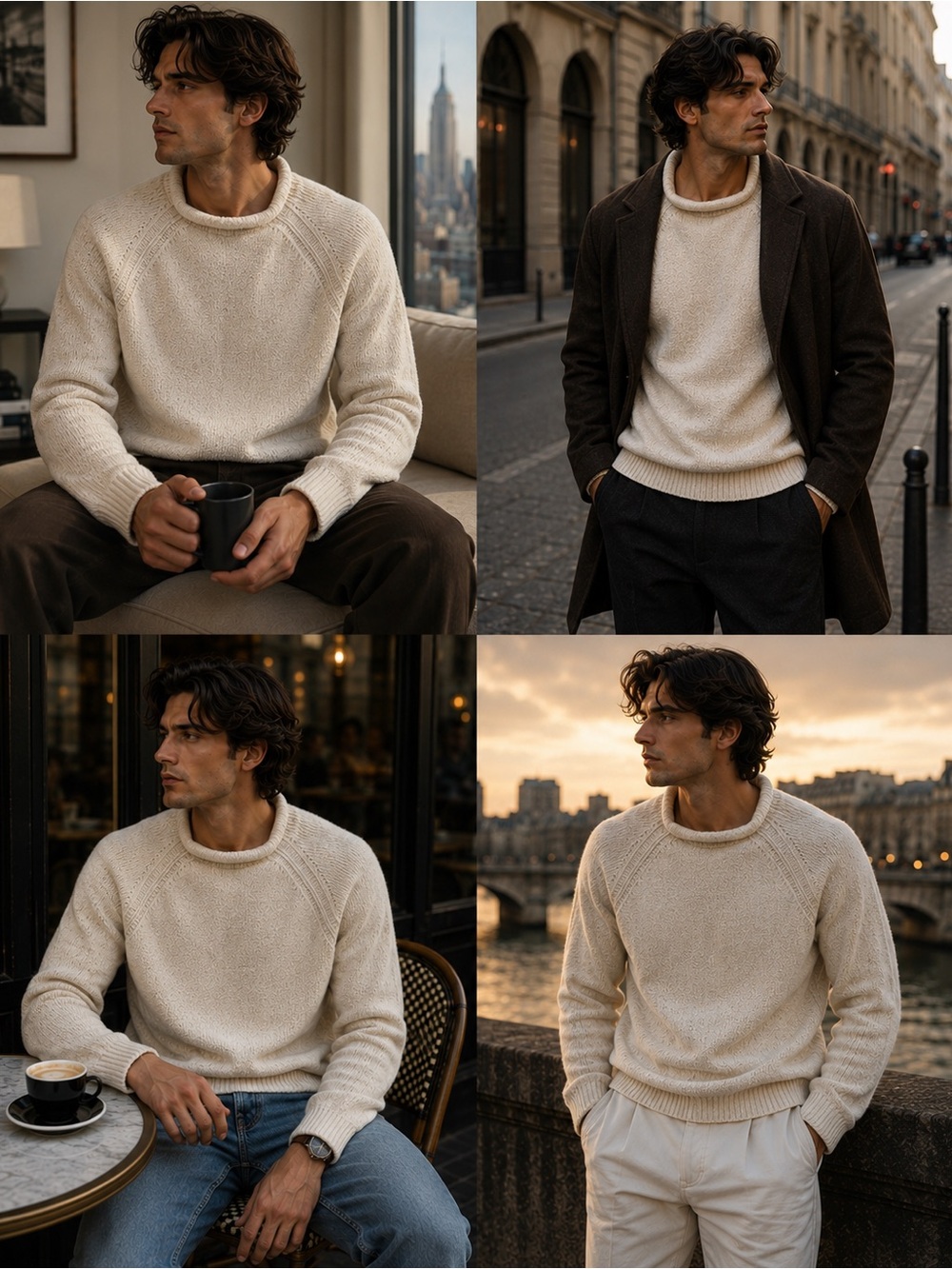 Banana Republic Cream Rare Aspen Style Sweater